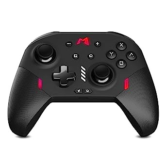 AKNES Switch Pro Controller for Nintendo Switch/Switch Lite/Switch OLED,Wireless Switch Controller with LED Color Light,Macro Programmable Buttons,Turbo,Vibration, Gamepads for PC,Android, IOS - Black