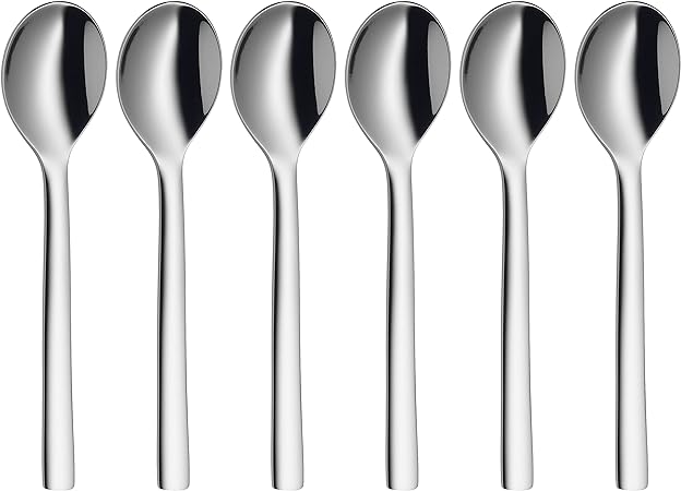 WMF Nuova Set of 6 Coffee Spoons 11 cm Cromargan Polished Stainless Steel Dishwasher Safe