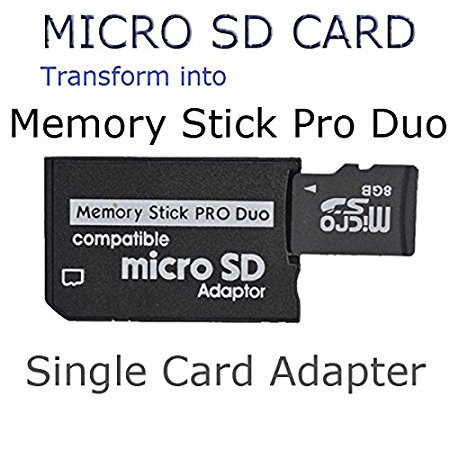 1Pcs Single Micro Sd Tf Card Slot To Ms-Memory Stick Pro Duo Adapter Converter^.