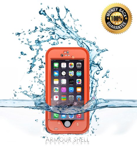 #1 Best Waterproof iPhone 6 Case, Underwater Protective Phone Cover Aluminum Cases. Shockproof, Dustproof & Scratch Resistant Protection. FREE Bonus Charging Cable, Protect & Defend By Armour Shell.