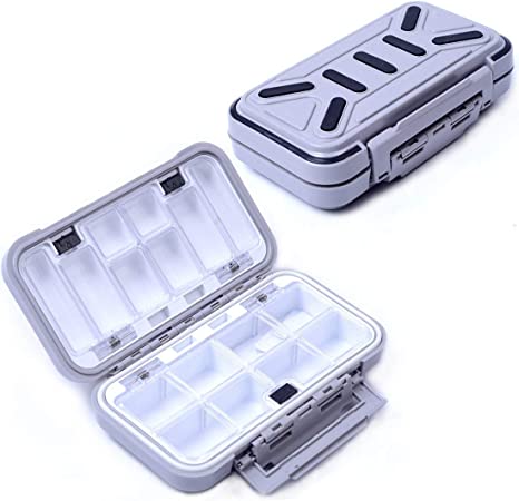 LESOVI Fishing Lure Boxes, -Waterproof Portable Tackle Box Organizer with Storing Tackle Set Plastic Storage - Mini Utility Lures Fishing Box, Small Organizer Box Containers for Trout, Jewelry, Bead…