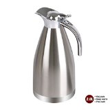 Homecube 85 Oz Big Capacity Stainless Steel Double-Wall Vacuum Insulated Coffee Pot Thermal Carafe Insulation Jug Flask Tea Pot Water Pitcher with Press Button Silver