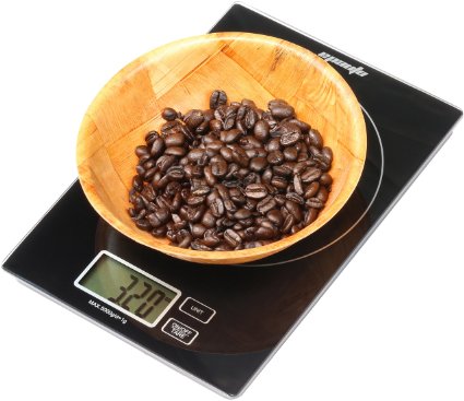 EPAuto Digital Precision Kitchen Food Scale, 11lb Capacity by 0.05oz, Black