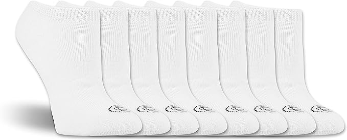 Doctor's Choice Diabetic Socks, No Show, Medium, Sock Size 9-11, White, 4 Pairs