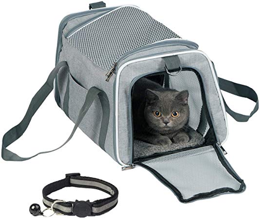 TCBOYING Airline Approved Pet Carriers,Soft Sided Pet Travel Carrier Cat Carrier with Fleece Pad for Cats, Puppy and Small Dogs