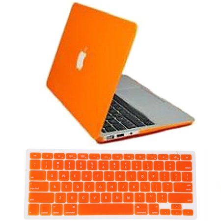 HDE MacBook Pro 13" Non-Retina Case Hard Shell Cover Rubberized Soft-Touch Plastic   Keyboard Skin - Fits Model A1278 (Orange)