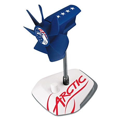 ARCTIC Breeze USB Desktop Fan with Flexible Neck and Adjustable Fan Speed, Gooseneck Fan, USA Design in Red, White and Blue