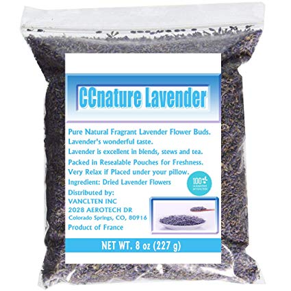 CCnature Organic Lavender Flowers Dried Lavender Buds Culinary Grade 8oz