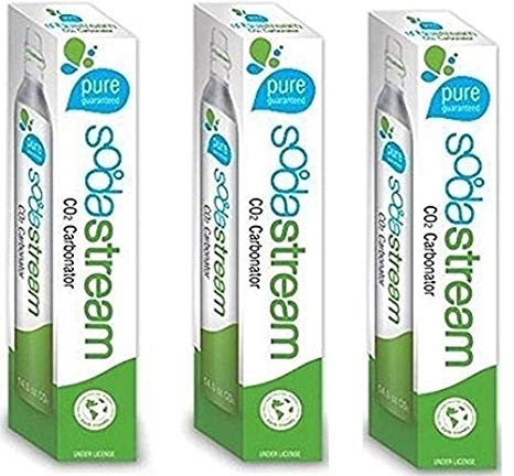 Sodastream 60 Liter Carbonator Set of Three Spare Replacement Cylinders for Soda Stream Machines and Samsung Refrigerators Buy a 3 Pack and Save