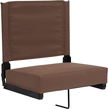 Flash Furniture Grandstand Comfort Seats by Flash with Ultra-Padded Seat in Brown