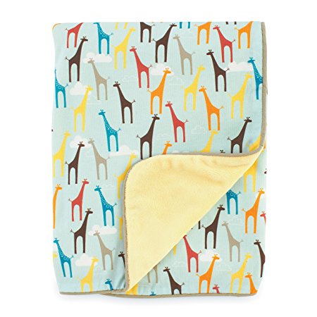 Skip Hop Reversible Plush Blanket, Giraffe Safari (Discontinued by Manufacturer)