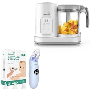 GROWNSY Baby Food Maker & Nasal Aspirator for Baby Blue