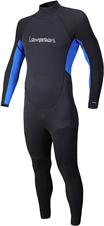 Lemorecn Mens Wetsuits Jumpsuit Neoprene 3/2mm and 5/4mm Full Body Diving Suit for Men