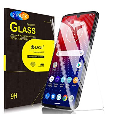 [2-Pack] Moto Z4 Screen Protector, KuGi Moto Z4 Screen Protector, 9H Hardness HD Bubble Free Clear Tempered Glass Screen Protector for Moto Z4 Phone (Clear)