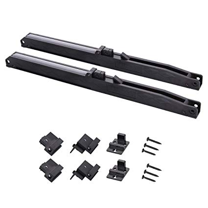 SmartStandard 2 Pack Hole-Free Soft Close Mechanism Hardware, Perfect for Sliding Barn Wood Door Kit, Upgraded Spring Buffer Damper with L-Trigger and Screws, Bearing 176 Lbs (One-Way Operation)