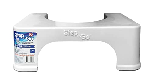 Step and Go Toilet Stool 7” New - Proper Toilet Posture for Healthier Results