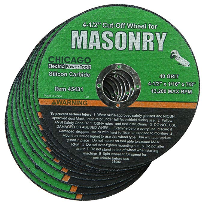 4-1/2 in. Cut-Off Wheels for Masonry 10 Pc
