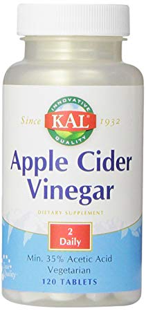 KAL Apple Cider Vinegar Capsules, 500 mg, 120 Count