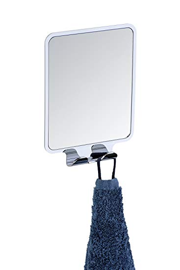 WENKO Vacuum-Loc Quadro Anti-Fog Shower Mirror with 2 Hooks