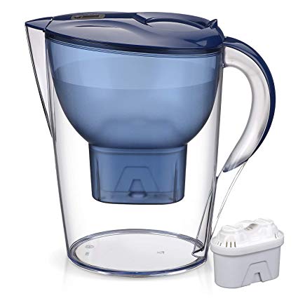 Homeleader Water Filter Pitcher, 3.5L Purifier with Electronic Filter Indicator, 1 Standard Filters, BPA Free, Technology for Superior Filtration & Taste