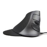J-Tech Digital  Scroll Endurance Wired Mouse Ergonomic Vertical USB Mouse with Adjustable Sensitivity 60010001600 DPI Removable Palm Rest and Thumb Buttons - Reduces HandWrist Pain Wired