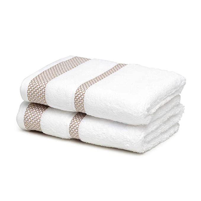 Spaces Hygro 2 Piece 600 GSM Cotton Hand Towel Set - White