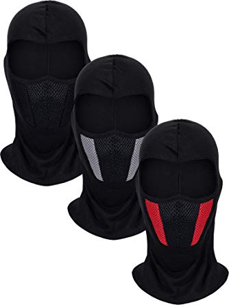 3 Pieces Balaclava Ski Mask Breathable Full Face Mask Windproof Sports Headwear for Outdoor Activities