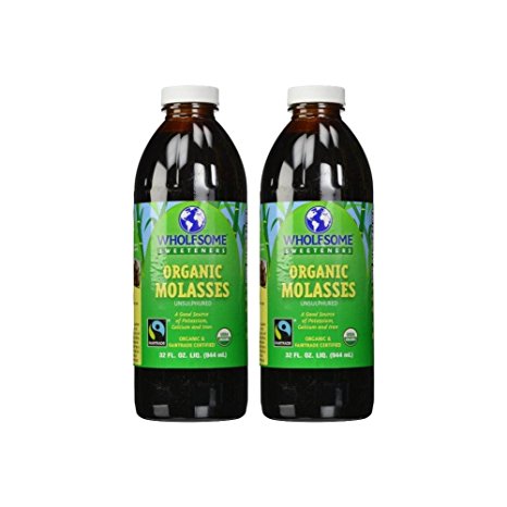 Wholesome Sweeteners - Organic Molasses Unsulphured - 32 Fl Oz (Pack of 2)
