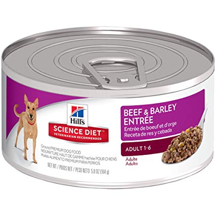 Hill's Science Diet Canned Dog Food, Adult, Beef & Barley Entrée