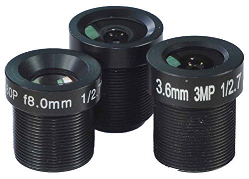 1/2.7 " 2.8mm,3.6mm & 8mm Lenses kits for CCTV Cameras Security Camera