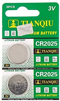 Tianqiu CR2025 3V Lithium Coin Cell Batteries (2 Batteries)