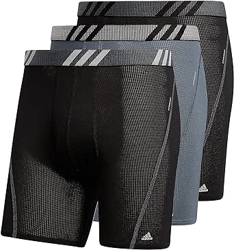 adidas Men's Sport Performance Mesh Boxer Brief Underwear (3-Pack)