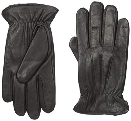 Dockers Men's Leather Gloves with Smartphone Capacitive Touchscreen Compatibility