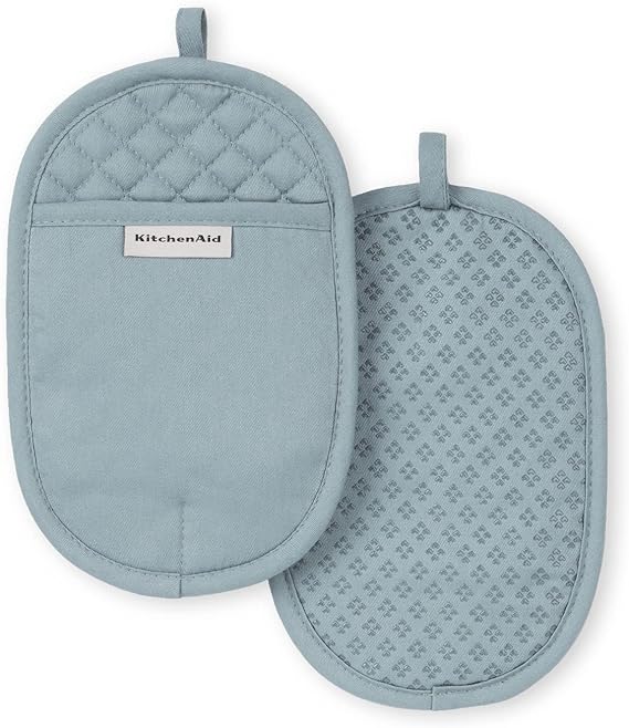 KitchenAid Asteroid Pot Holder 2-Pack Set, Blue, 6.5"x10"