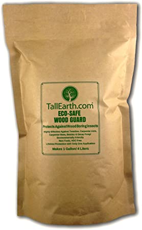 ECO-Safe Wood Guard - Prevention and Treatment of Wood Boring Insects (Termites, Carpenter Ants, etc.) and Wood Rot - 1 Gallon - Non-Toxic/VOC Free/Natural Source