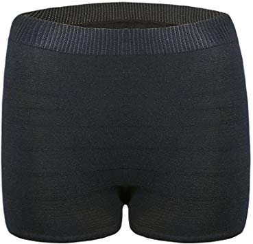 Seamless Mesh Postpartum Underwear Natural C-Section Delivery Post Surgical Recovery Disposable Washable Women's Panties,Black (6 Pack, XXXL)