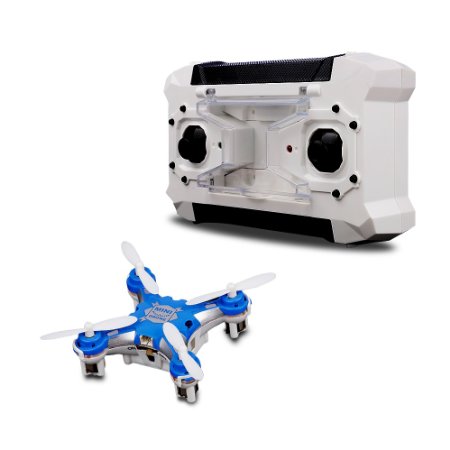 TEC.BEAN Mini Pocket Drone 4CH 6 Axis Gyro RC Micro Quadcopter with 3D Flip, Headless Mode, One Key Return Nano Copters RTF Mode 2 (BLUE)