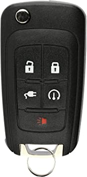 KeylessOption Keyless Entry Car Remote Start Uncut Flip Key Fob for 2011-2015 Chevy Volt OHT05918179