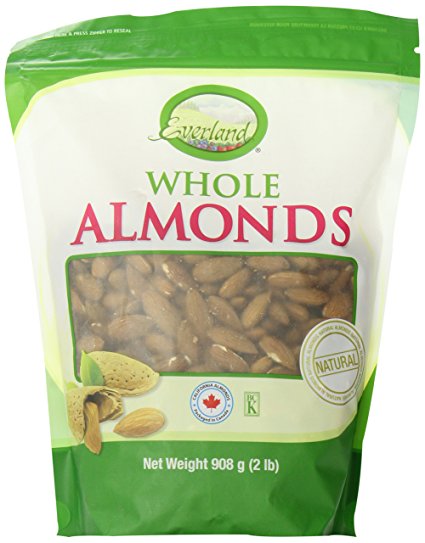 Everland 100-Percent Natural Almonds Whole, 908gm