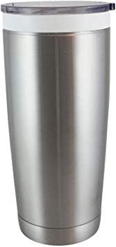 CeramiSteel 22 ounce Travel Mug with Lid, Ceramic Coated Stainless Steel Tumbler, Vacuum Insulated, BPA Free, Stainless Finish