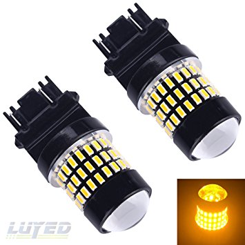 LUYED 2016 Newest! 2 X 900 Lumens 12-24v Amber color Super Bright 3014 78 SMD 3056 3156 3057 3157 LED Bulbs ,Back Up Reverse Lights,Tail Lights