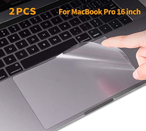 CaseBuy MacBook Pro 16 Trackpad Protector Cover Skin for New MacBook Pro 16 Inch Touch Bar Model A2141 2019 Release, Touch Pad Cover, 2PCS Clear/Transparent