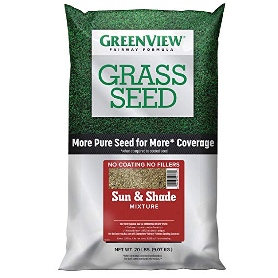 GreenView 2829338 Fairway Formula Grass Seed Sun & Shade Mixture, 20 lb.