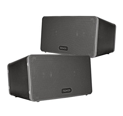 Sonos PLAY:3 Multi-Room Digital Music System Bundle (2 - PLAY:3 Speakers) - Black