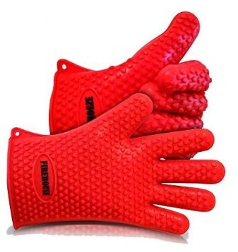Firehouse Leisure Products Silicone Heat Resistant Cooking Gloves One Size Fits Most