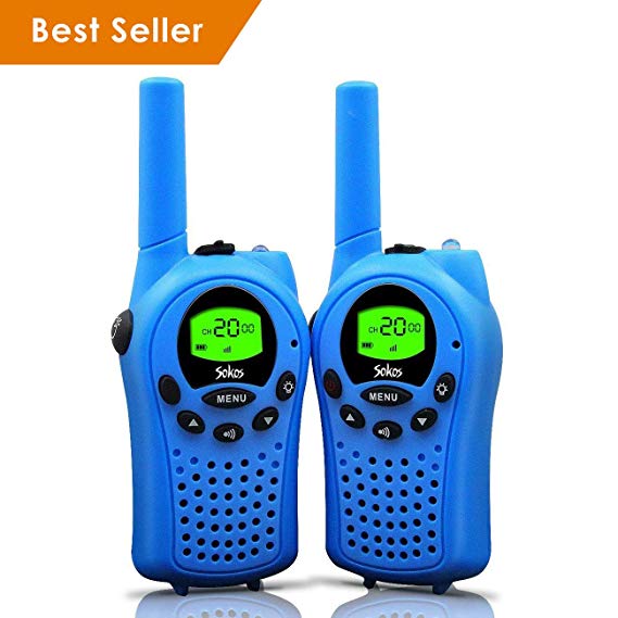 Sokos Walkie Talkies, [2018 Upgraded] 22 Channel Kids Walkie Talkies 2 Way Radio 3 Miles FRS/GMRS Handheld Mini Walkie Talkies for Kids and Adults, Top Toys for Boy and Girls