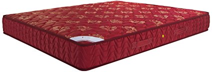 Solimo 6-inch Queen Spring Mattress (Maroon, 72x60x6 Inches)