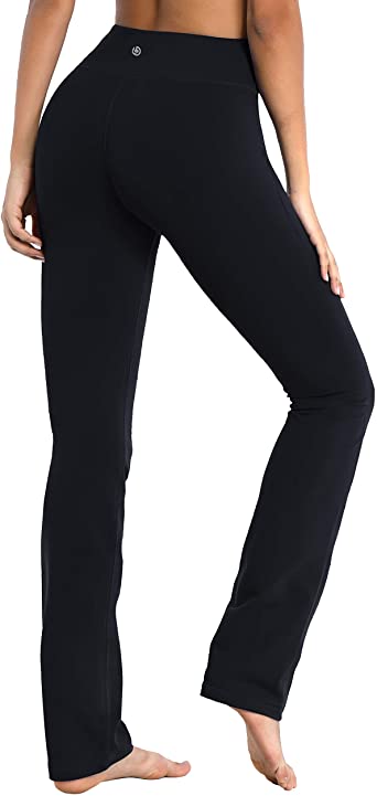 BUBBLELIME 29"/31"/33"/35" 3 Styles Women Bootcut Yoga Pants Basic/Back Pocket/Straight Leg Soft Workout Flare Tummy Control