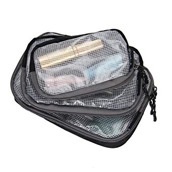 Hynes Eagle Multi-Purpose Travel Organizer Case Small Accessories Packing Cubes 3 Pieces Set