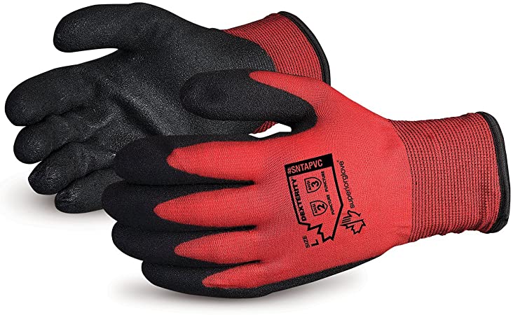 Superior Winter Work Gloves - Fleece-Lined with Black PVC Palm for Tight Grip (Sub-Zero Temperatures) SNTAPVC – Size XX-Large